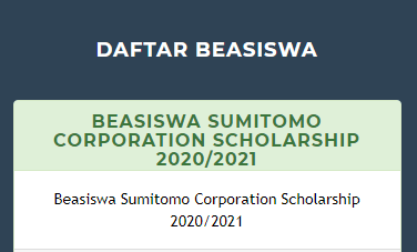 beasiswa Sumitomo Scholarship