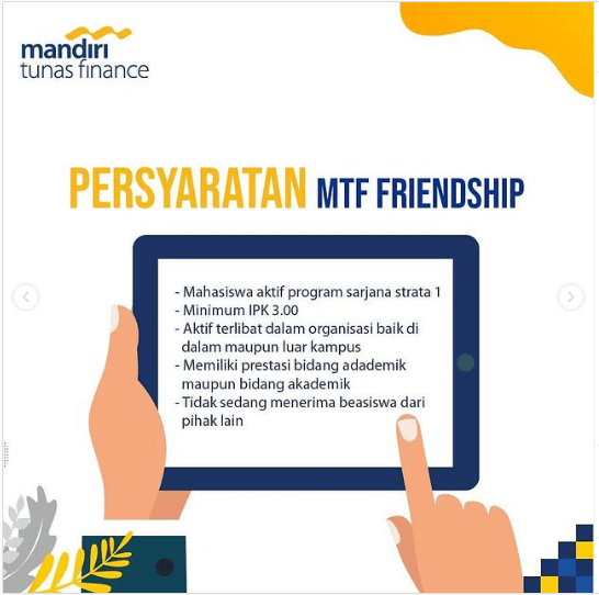 Beasiswa MTF Friends Scholarship