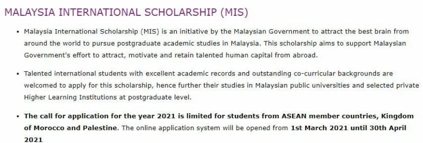Beasiswa S2 Malaysia