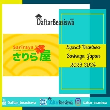 Syarat Beasiswa Sariraya Japan 2023 2024